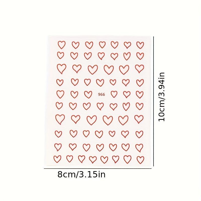 Rose Nail Art Stickers Self Adhesive Decals for DIY or Nail Salons