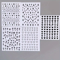 Rose Nail Art Stickers Self Adhesive Decals for DIY or Nail Salons