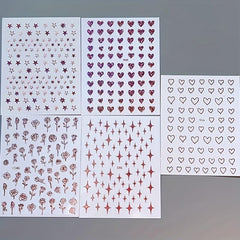Rose Nail Art Stickers Self Adhesive Decals for DIY or Nail Salons