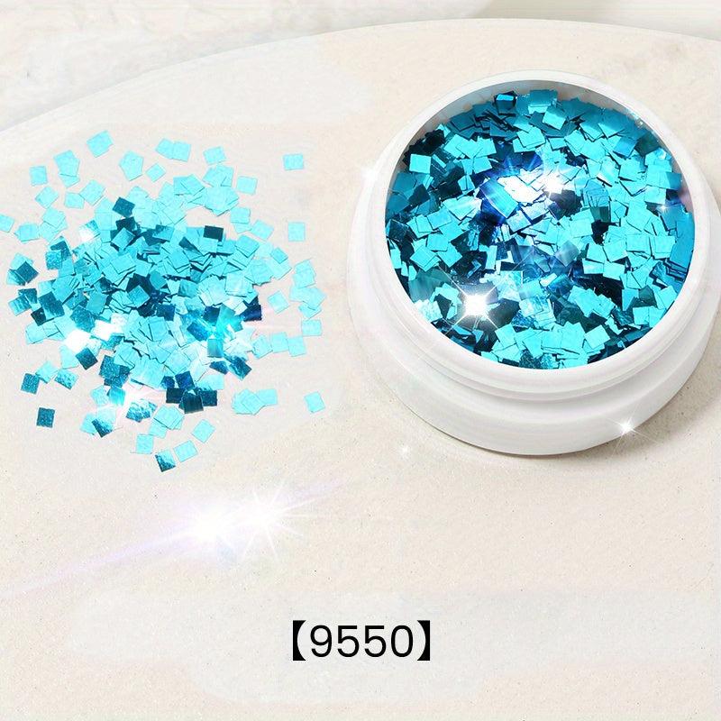 Glass Glitter Foil Nail Art Decoration for DIY Sequins Nails