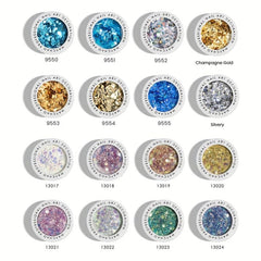 Glass Glitter Foil Nail Art Decoration for DIY Sequins Nails