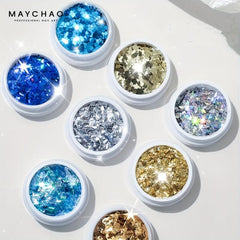 Glass Glitter Foil Nail Art Decoration for DIY Sequins Nails