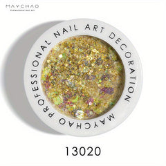 Glass Glitter Foil Nail Art Decoration for DIY Sequins Nails