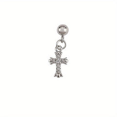 3D Cross Nail Charms Nail Art Decorations Pearl Gems Diamond Studs for Women