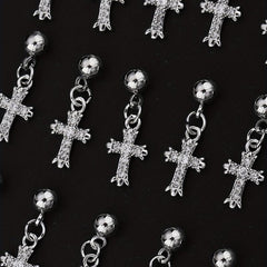3D Cross Nail Charms Nail Art Decorations Pearl Gems Diamond Studs for Women