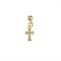 3D Cross Nail Charms Nail Art Decorations Pearl Gems Diamond Studs for Women