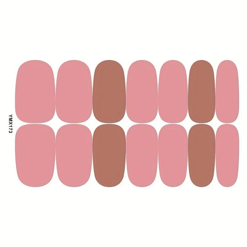 8 Sheets Nail Glitter Self-Adhesive Sticker Art Strips for Manicure DIY