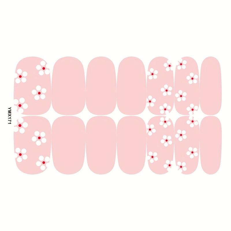 8 Sheets Nail Glitter Self-Adhesive Sticker Art Strips for Manicure DIY