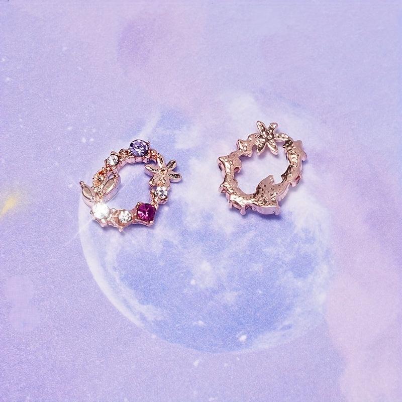 Zircon 3D Nail Charms For Acrylic Nails Garland Rhinestones Charms