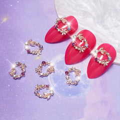 Zircon 3D Nail Charms For Acrylic Nails Garland Rhinestones Charms