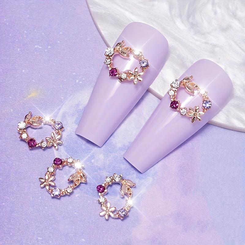Zircon 3D Nail Charms For Acrylic Nails Garland Rhinestones Charms
