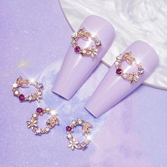 Zircon 3D Nail Charms For Acrylic Nails Garland Rhinestones Charms