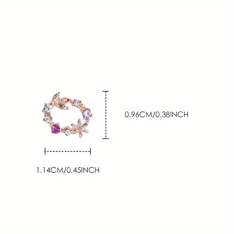 Zircon 3D Nail Charms For Acrylic Nails Garland Rhinestones Charms