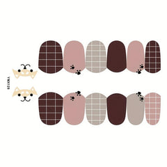Colorful Full Wraps Nail Polish Stickers 8 Sheets