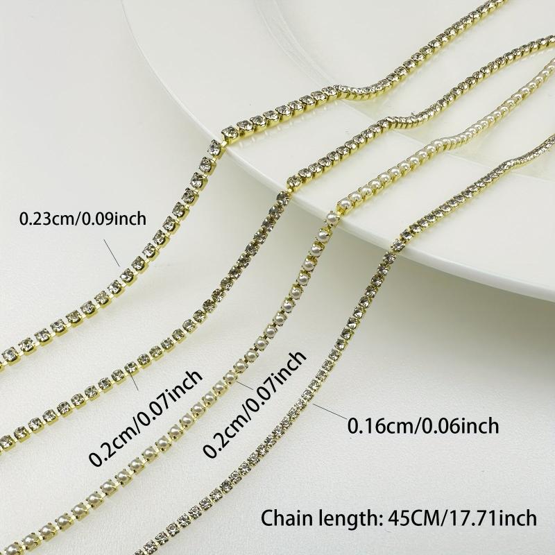 Crystal Rhinestone Chain Trim for Jewelry Making Crafts Shoes DIY