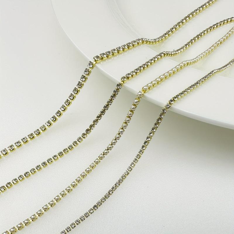 Crystal Rhinestone Chain Trim for Jewelry Making Crafts Shoes DIY