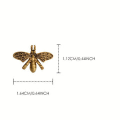5pcs 3D Vintage Punk Metal Bee Nail Art Charms DIY Accessories