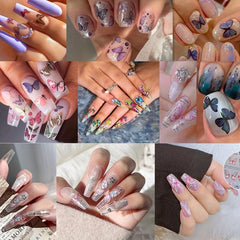Butterfly Nail Art Stickers 3D Spring Summer Self Adhesive Decals