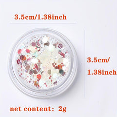 Sparkling Holographic Nail Art Glitter Sequins for DIY Nail Decoration
