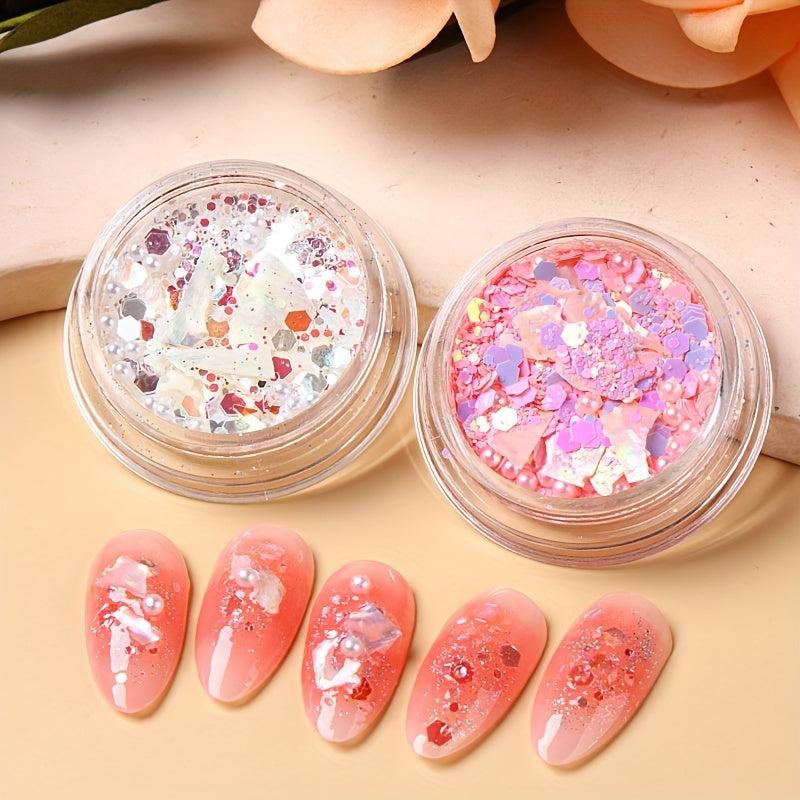 Sparkling Holographic Nail Art Glitter Sequins for DIY Nail Decoration
