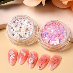 Sparkling Holographic Nail Art Glitter Sequins for DIY Nail Decoration