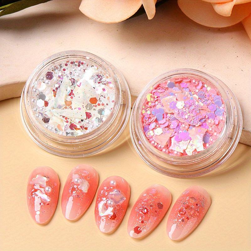 Sparkling Holographic Nail Art Glitter Sequins for DIY Nail Decoration