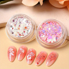 Sparkling Holographic Nail Art Glitter Sequins for DIY Nail Decoration