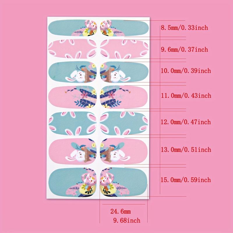Easter Bunny Nail Polish Stickers Self Adhesive Manicure Decal Strips