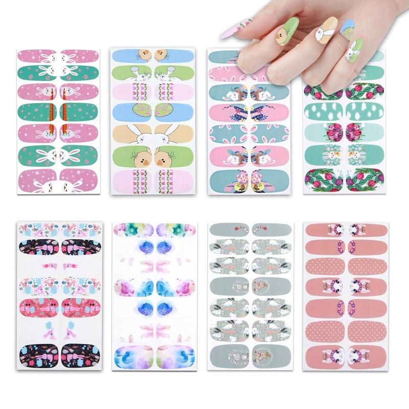 Easter Bunny Nail Polish Stickers Self Adhesive Manicure Decal Strips