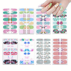 Easter Bunny Nail Polish Stickers Self Adhesive Manicure Decal Strips