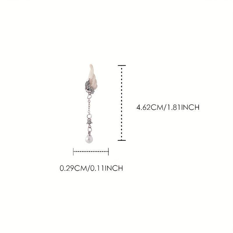 3D Angel Wings Rhinestones Charms Metal Nail Art Decor