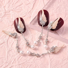 3D Angel Wings Rhinestones Charms Metal Nail Art Decor