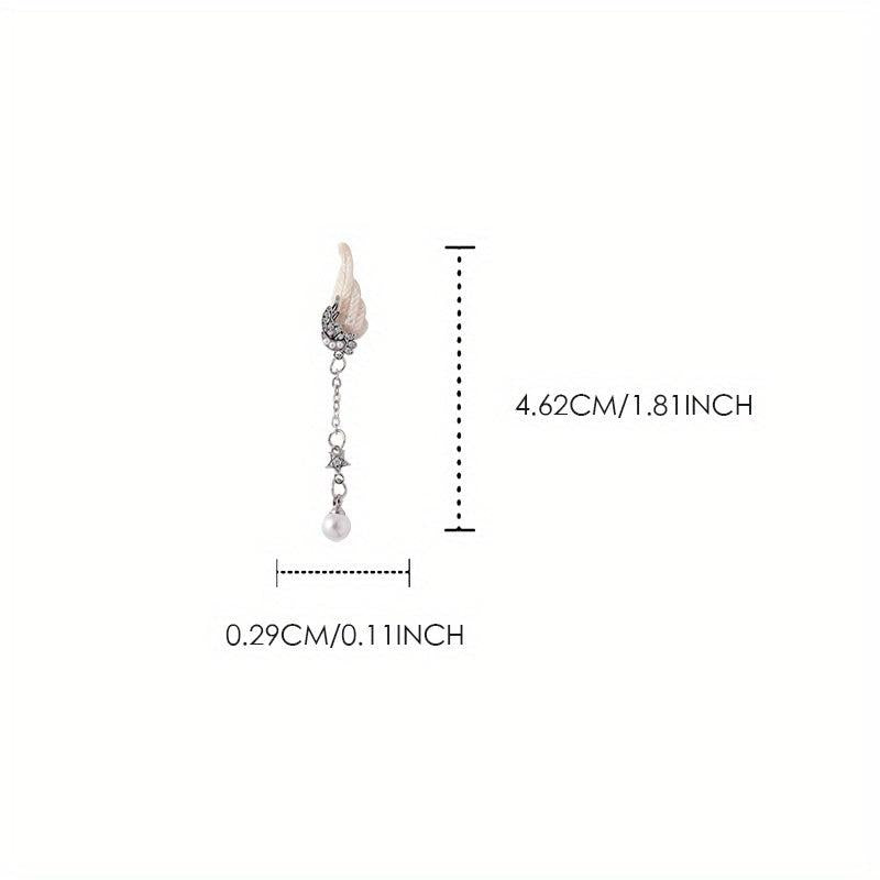 3D Angel Wings Rhinestones Charms Metal Nail Art Decor