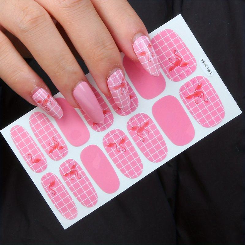 Nail Polish Stickers Strips Shine Full Wraps Nail Art Self Adhesive Decals