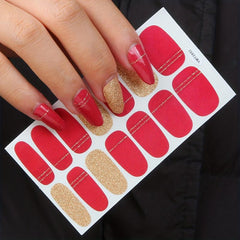 Nail Polish Stickers Strips Shine Full Wraps Nail Art Self Adhesive Decals