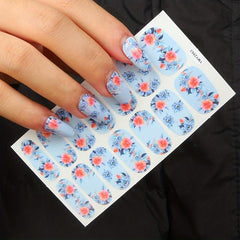 Nail Polish Stickers Strips Shine Full Wraps Nail Art Self Adhesive Decals