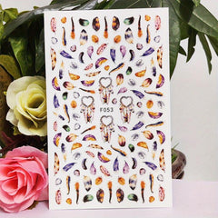 Feather Dream Catcher Nail Stickers for Women