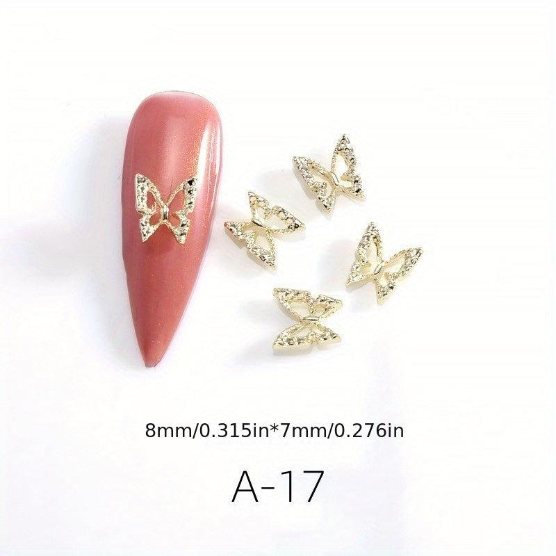 3D Bow Nail Charms Metal Alloy Bow Nail Jewelry 10 Pcs