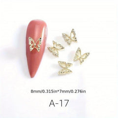 3D Bow Nail Charms Metal Alloy Bow Nail Jewelry 10 Pcs