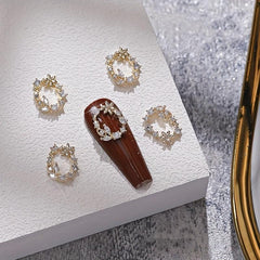 Zircon 3D Nail Charms for Acrylic Nails with Garland Rhinestones