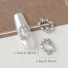 Zircon 3D Nail Charms for Acrylic Nails with Garland Rhinestones