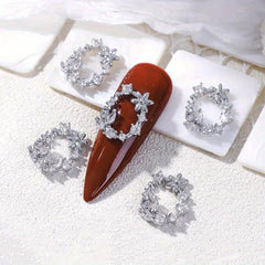 Zircon 3D Nail Charms for Acrylic Nails with Garland Rhinestones