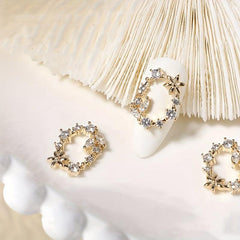 Zircon 3D Nail Charms for Acrylic Nails with Garland Rhinestones