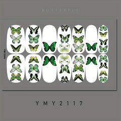 Butterfly Nail Polish Strips Long Lasting Nail Wraps for Easy Manicure