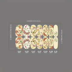 Butterfly Nail Polish Strips Long Lasting Nail Wraps for Easy Manicure