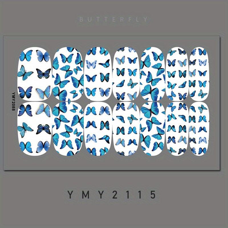 Butterfly Nail Polish Strips Long Lasting Nail Wraps for Easy Manicure