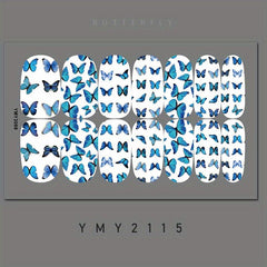 Butterfly Nail Polish Strips Long Lasting Nail Wraps for Easy Manicure