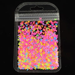Gothic Punk Butterfly Nail Art Glitter Flakes 3D Neon Sequins