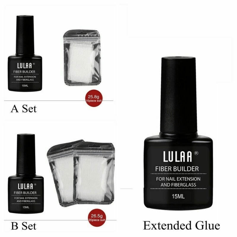 Nail Extension Kit with Gel, Silk Wrap, and Fiberglass for Nail Art