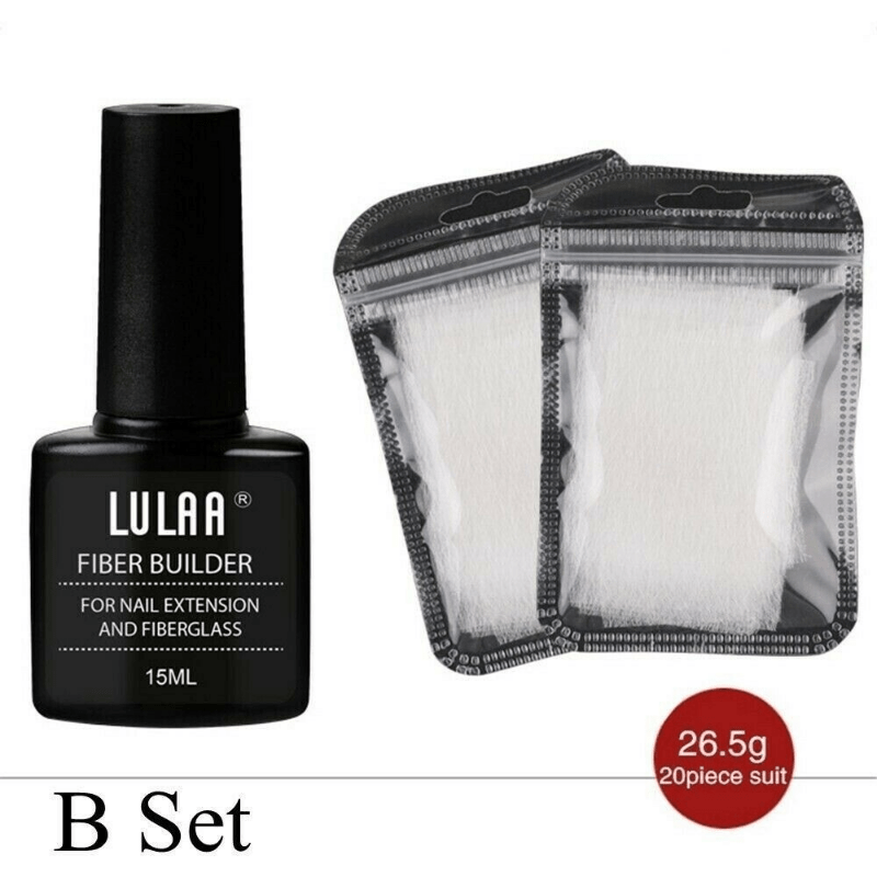 Nail Extension Kit with Gel, Silk Wrap, and Fiberglass for Nail Art